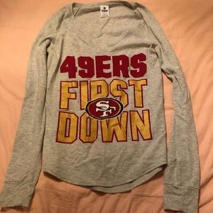 Victoria Secret Pink NFL 49er long sleeve shirt!